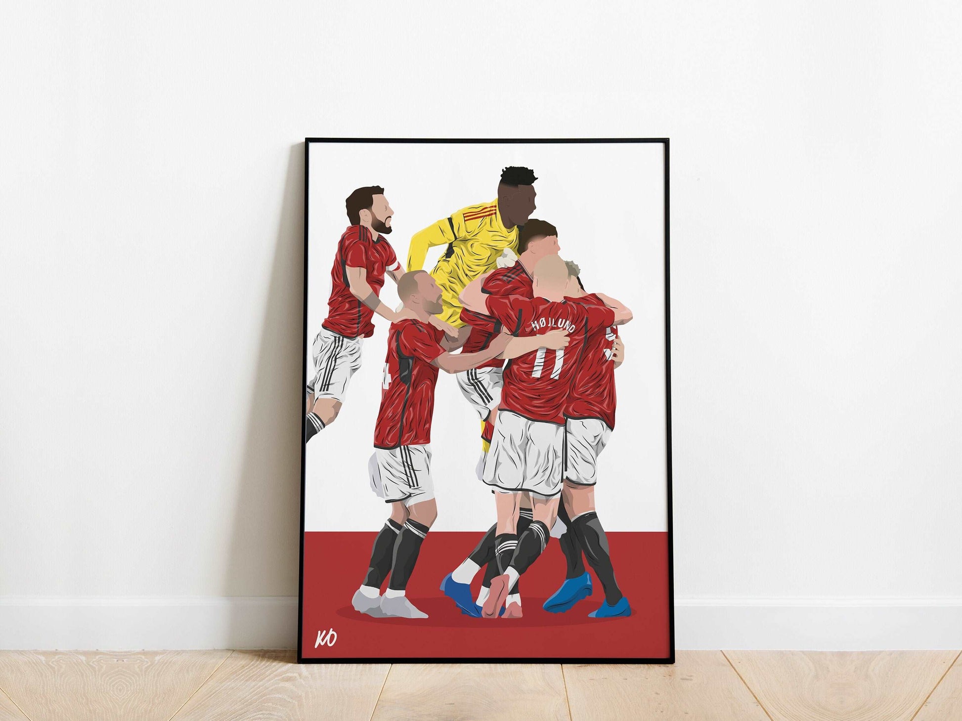 Bruno, Onana, Eriksen, Garnacho, Maguire, McTominay, Hojlund Manchester United Poster - KDDesigns6