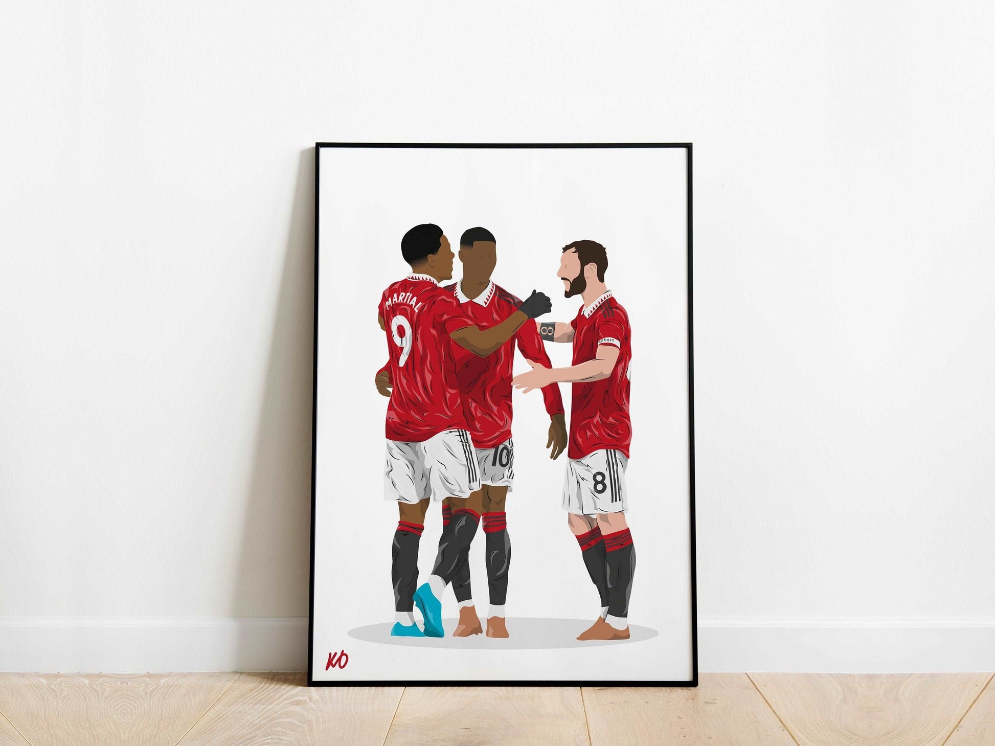 Marcus Rashford, Anthony Martial, Bruno Fernandes Manchester United Poster - KDDesigns6