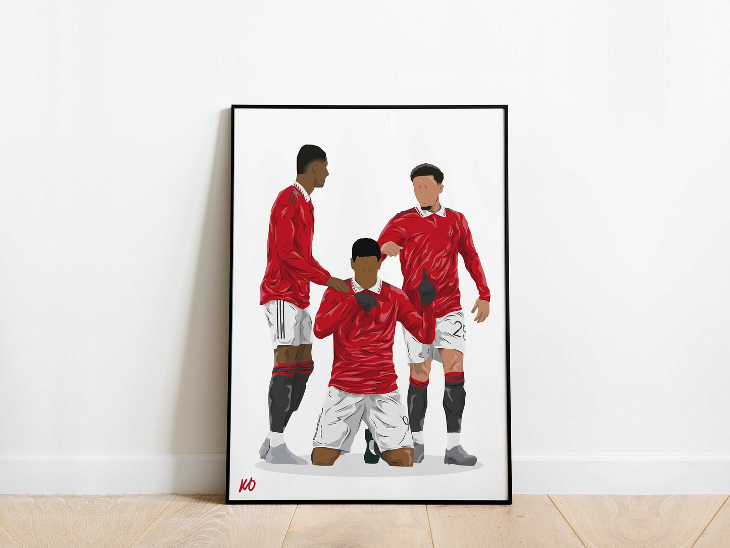 Marcus Rashford, Anthony Martial, Jadon Sancho Manchester United Poster - KDDesigns6