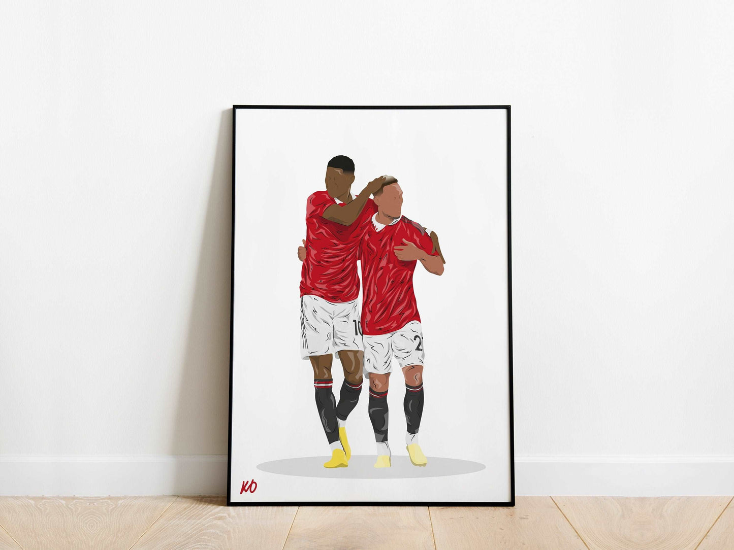Marcus Rashford, Antony Manchester United Poster - KDDesigns6