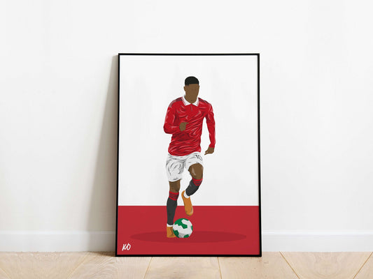 Marcus Rashford 22/23 Manchester United Poster - KDDesigns6