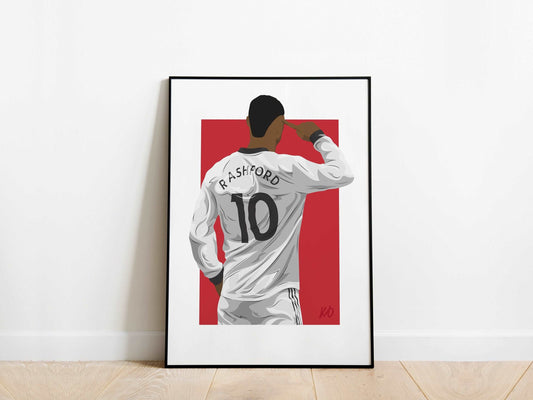 Marcus Rashford Celebration Manchester United Poster - KDDesigns6
