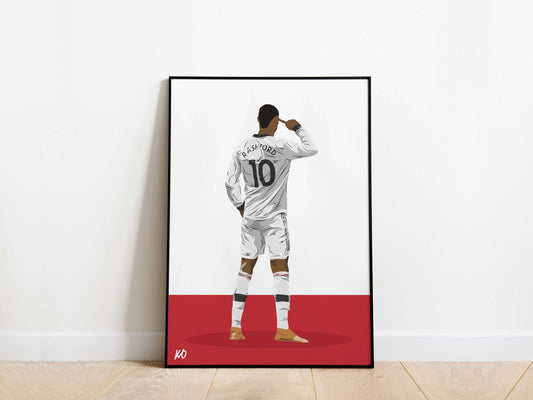 Marcus Rashford Point Celebration Manchester United Poster - KDDesigns6