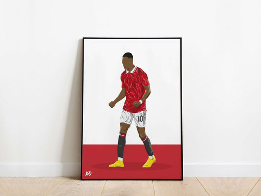 Marcus Rashford 22/23 Celebration Manchester United Poster - KDDesigns6