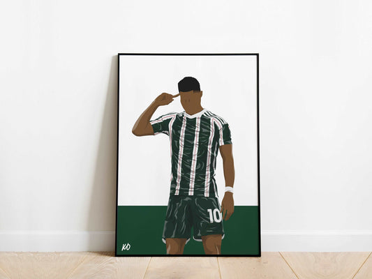 Marcus Rashford Third Kit Manchester United Poster - KDDesigns6