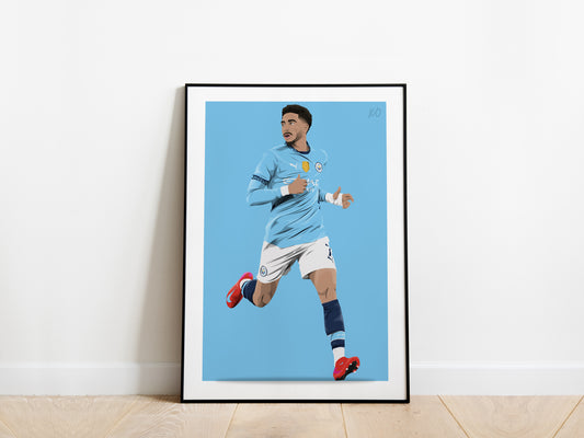 Omar Marmoush Man City Poster
