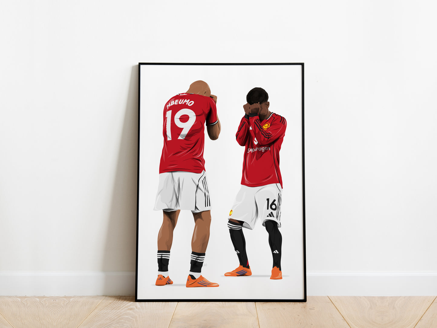 Bryan Mbeumo, Amad Diallo Celebration Manchester United Poster