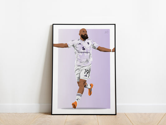 Bryan Mbeumo 25/26 Manchester United Poster