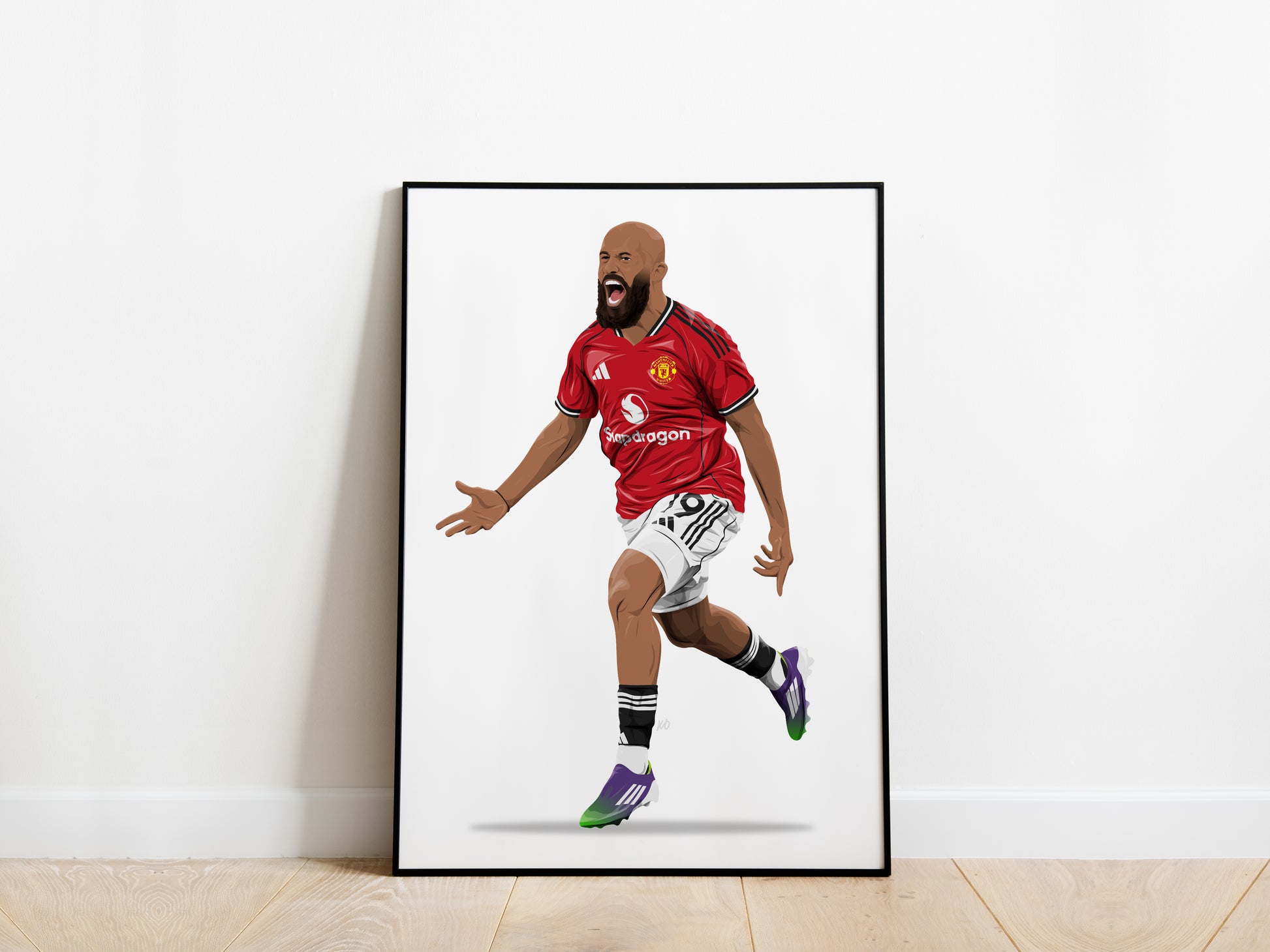 Bryan Mbeumo Celebration Manchester United Poster - KDDesigns6
