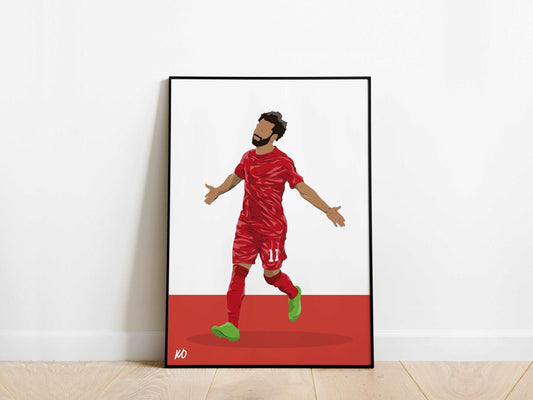 Mo Salah 22/23 Celebration Liverpool Poster - KDDesigns6