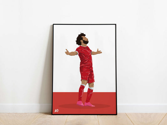 Mo Salah 23/24 Celebration Liverpool Poster - KDDesigns6