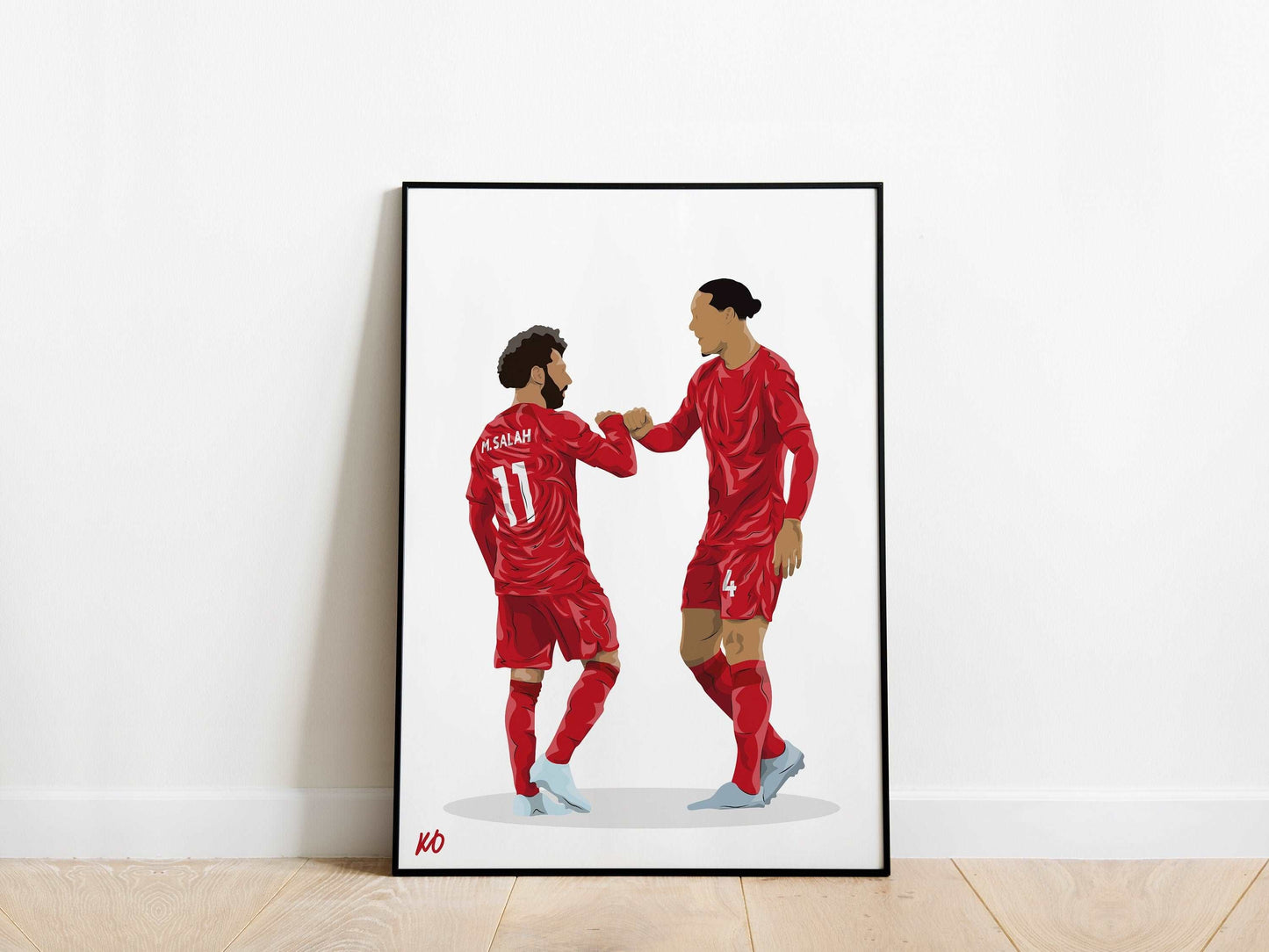 Mo Salah, Virgil van Dijk Liverpool Poster - KDDesigns6