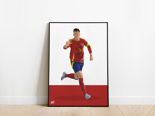 Alvaro Morata Spain Poster - KDDesigns6
