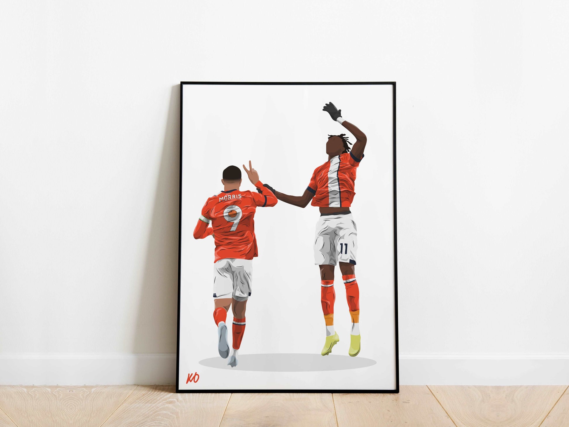 Carlton Morris, Elijah Adebayo Luton Town Poster - KDDesigns6