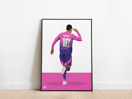 Jamal Musiala Euro 2024 Celebration Germany Poster - KDDesigns6