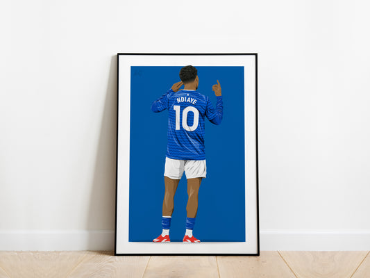 Iliman Ndiaye Celebration Everton Poster - KDDesigns6