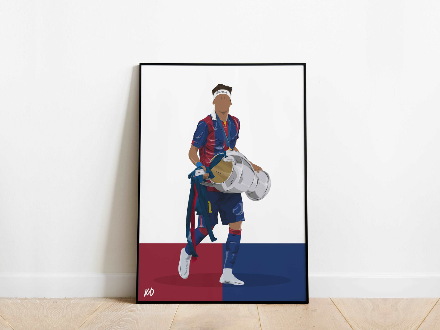 Neymar Jr Champions League Trophy Barcelona Poster - KDDesigns6