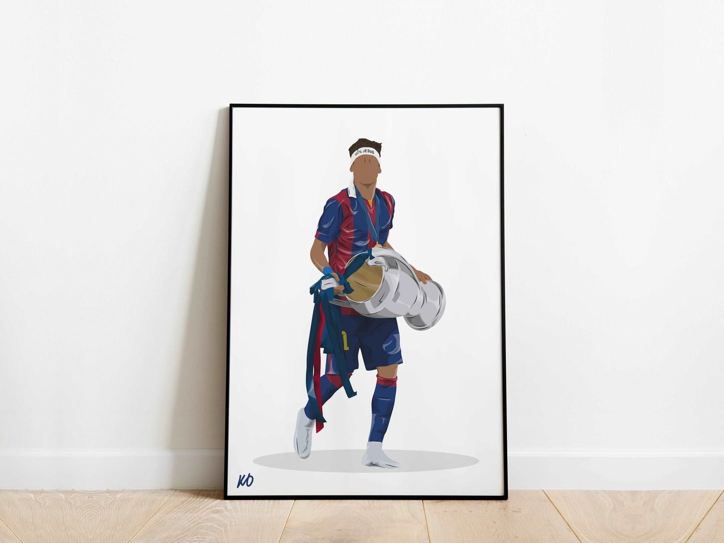 Neymar Jr Champions League Trophy Barcelona Poster - KDDesigns6