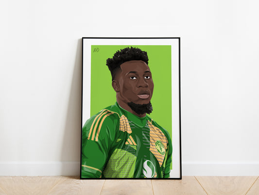Andre Onana Portrait Manchester United Poster - KDDesigns6