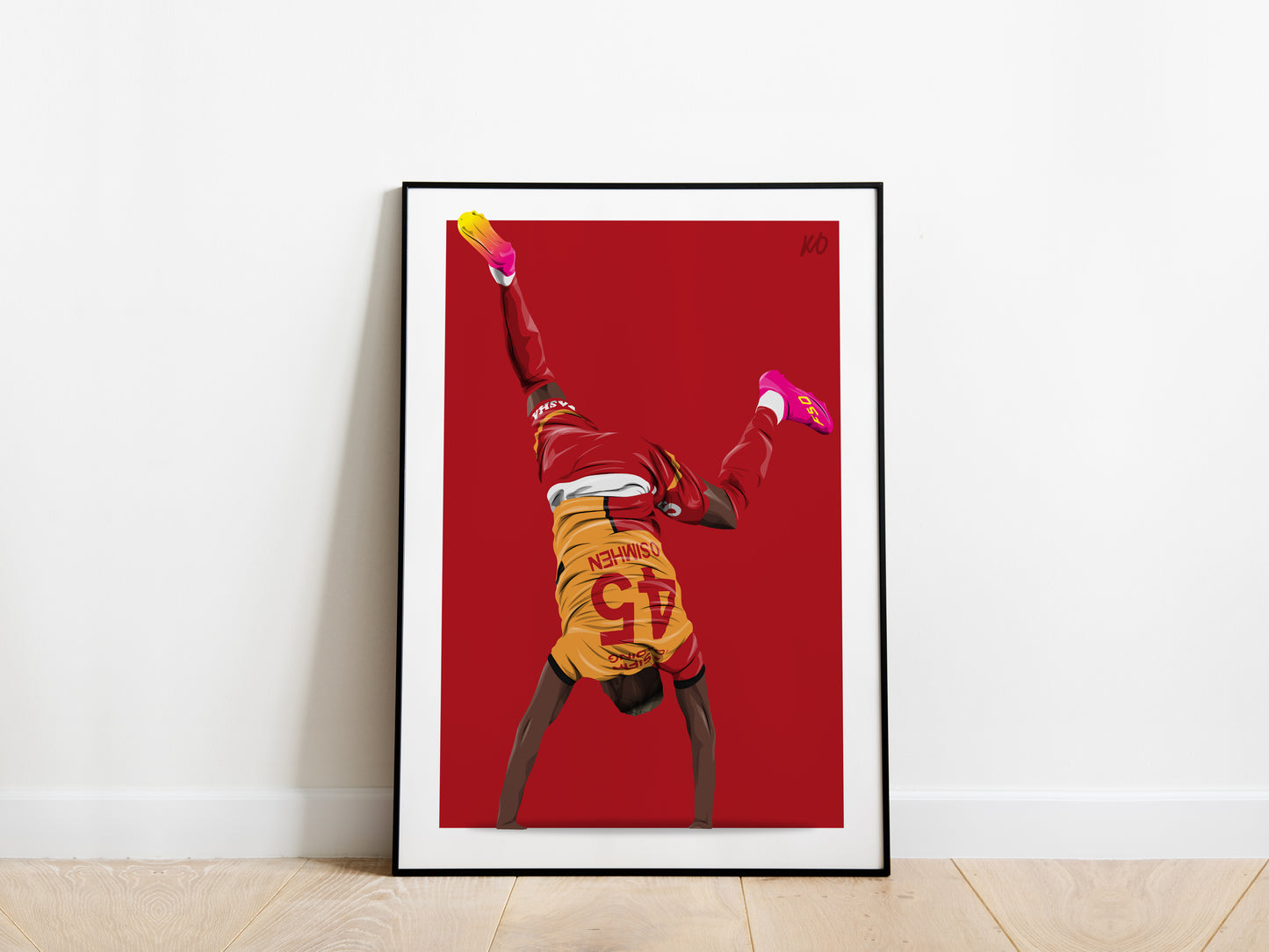 Victor Osimhen Cartwheel Celebration Galatasaray Poster
