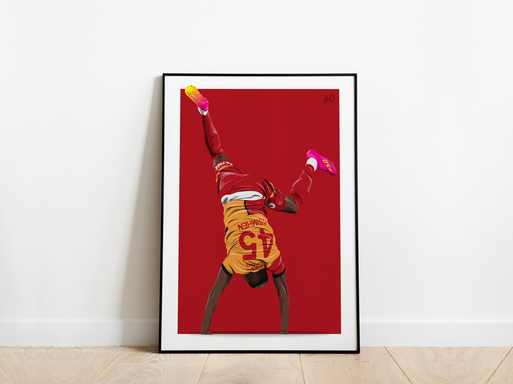 Victor Osimhen Cartwheel Celebration Galatasaray Poster - KDDesigns6