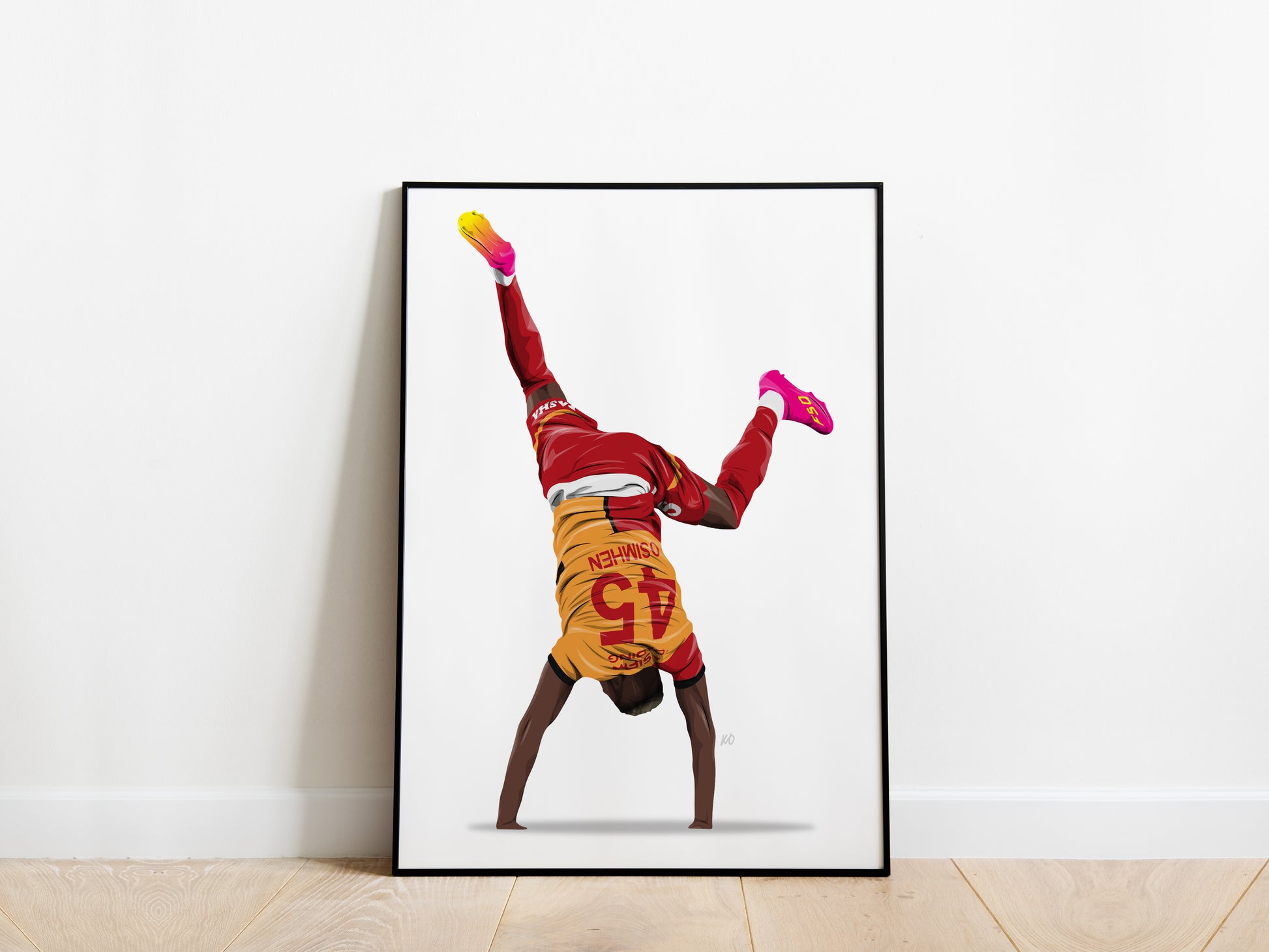 Victor Osimhen Cartwheel Celebration Galatasaray Poster - KDDesigns6
