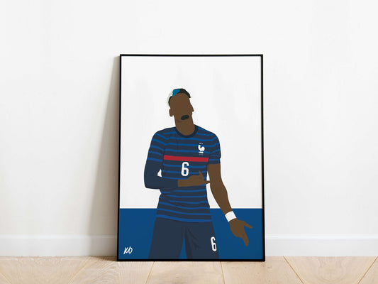 Paul Pogba Celebration France Poster - KDDesigns6