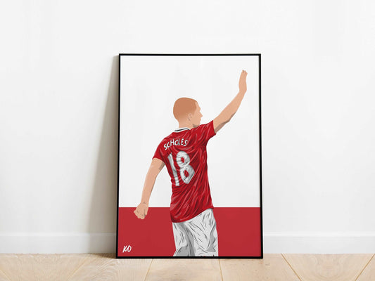 Paul Scholes Manchester United Poster - KDDesigns6