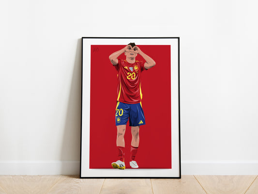 Pedri Celebration Spain Poster - KDDesigns6