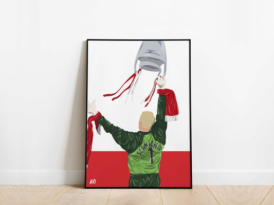 Peter Schmeichel Champions League Manchester United Poster - KDDesigns6