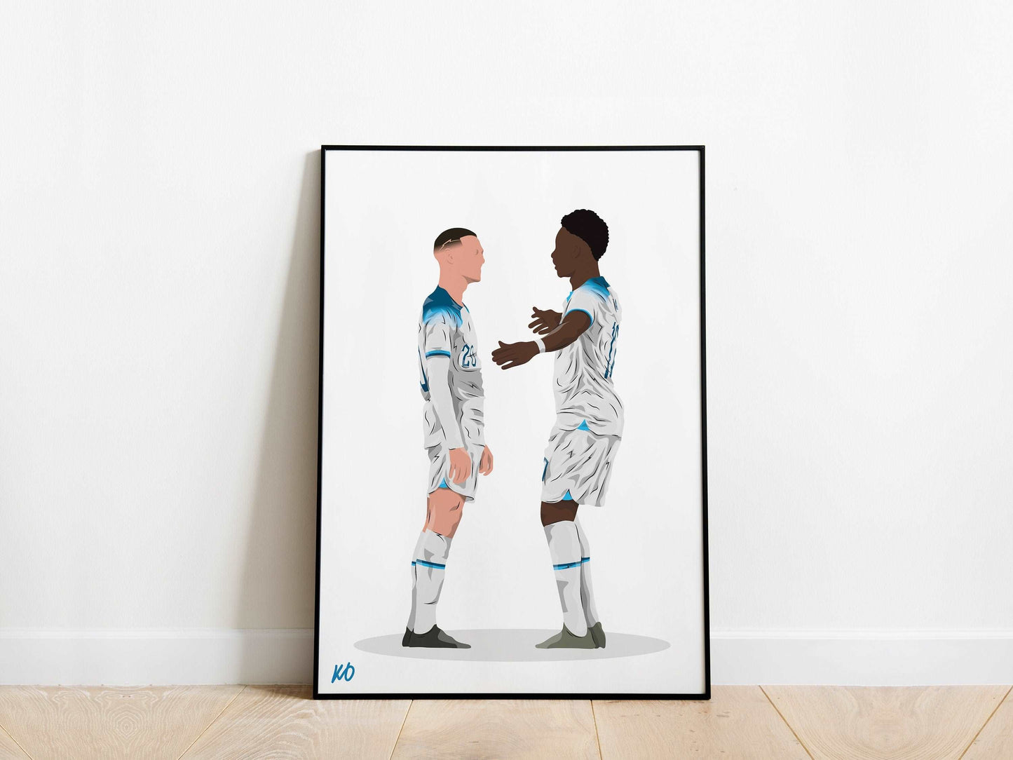 Phil Foden, Bukayo Saka England Poster - KDDesigns6