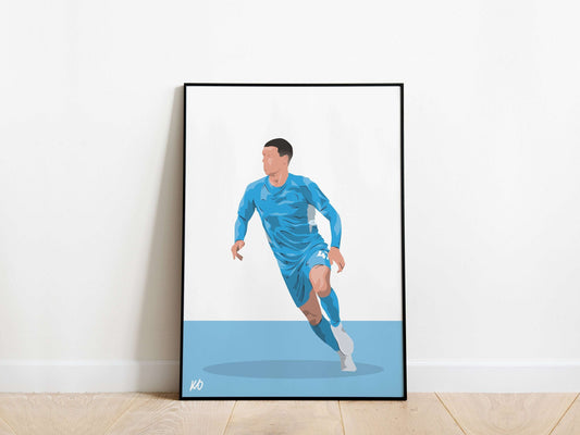 Phil Foden 21/22 Man City Poster - KDDesigns6