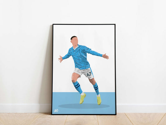 Phil Foden 23/24 Man City Poster - KDDesigns6