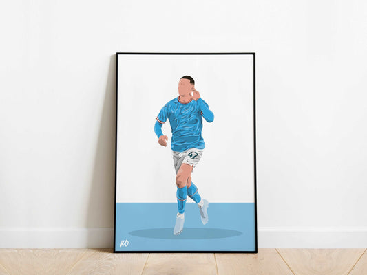 Phil Foden 22/23 Man City Poster - KDDesigns6