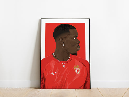 Paul Pogba Portrait AS Monaco Poster - KDDesigns6