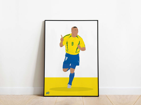 R9 Ronaldo Nazario Brazil Poster - KDDesigns6