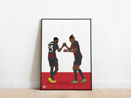 Rafael Leao, Fikayo Tomori AC Milan Poster - KDDesigns6