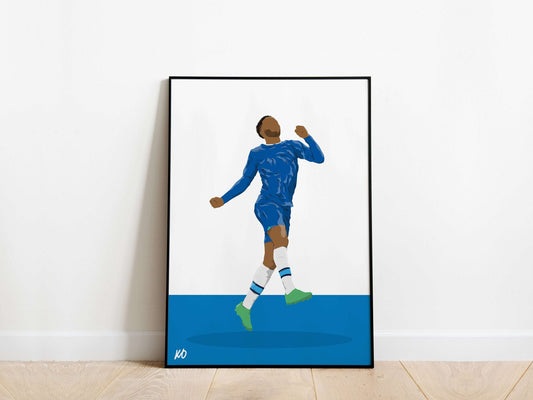Raheem Sterling Chelsea Poster - KDDesigns6