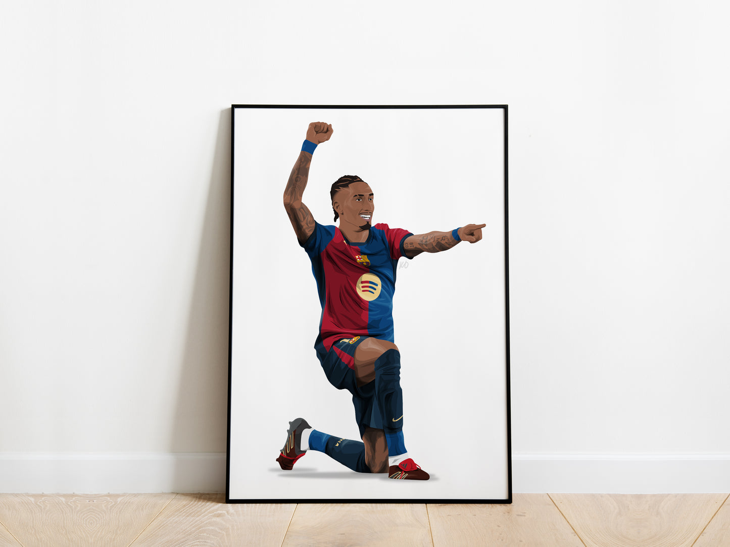 Raphinha Celebration Barcelona Poster - KDDesigns6