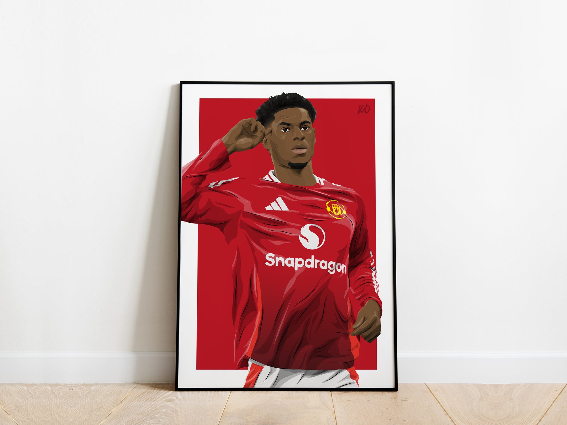 Marcus Rashford Celebration Portrait Manchester United Poster - KDDesigns6
