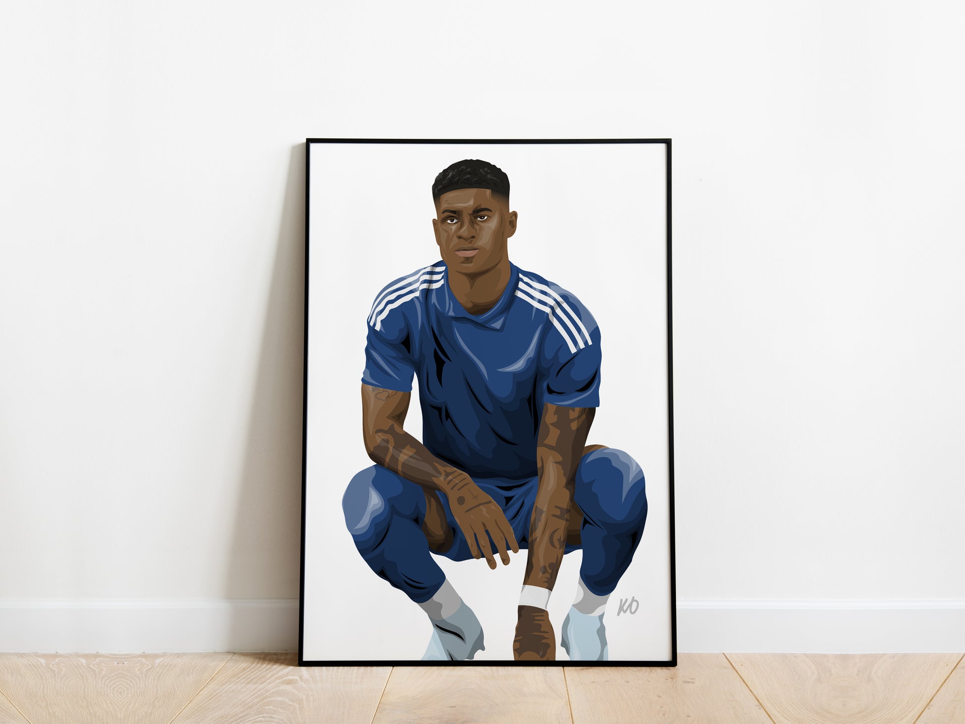 Marcus Rashford Away Kit Portrait Manchester United Poster - KDDesigns6