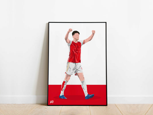 Declan Rice Arsenal Poster - KDDesigns6
