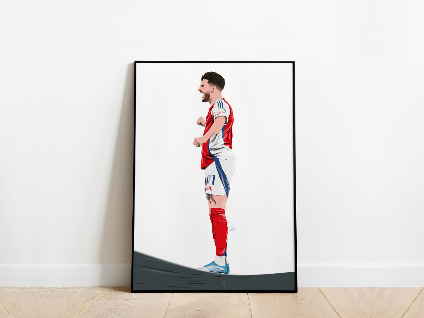 Declan Rice Champions League Celebration Arsenal Poster