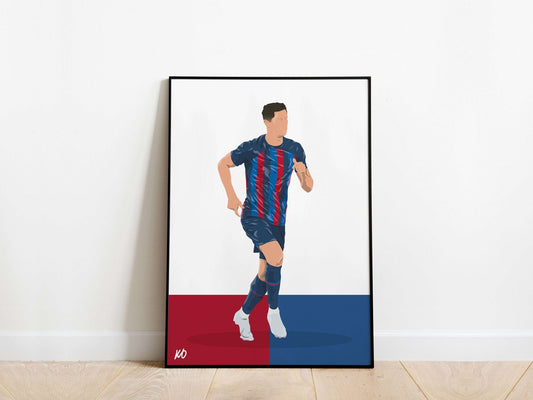 Robert Lewandowski Barcelona Poster - KDDesigns6