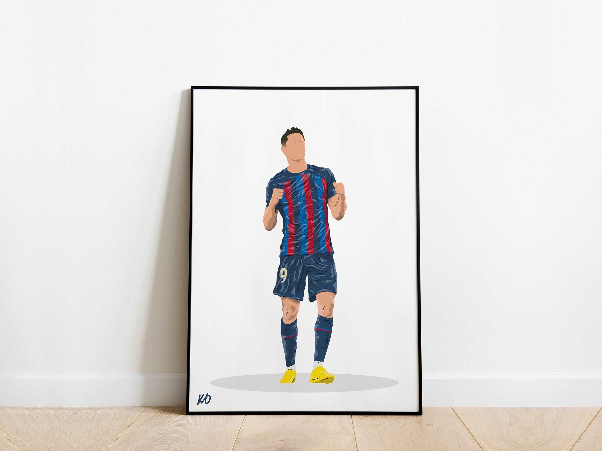 Robert Lewandowski Celebration Barcelona Poster - KDDesigns6