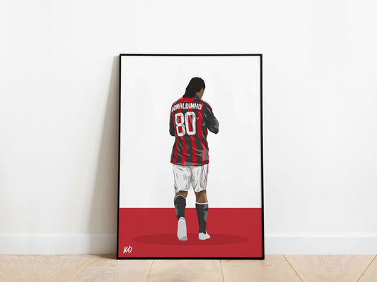 Ronaldinho AC Milan Poster - KDDesigns6