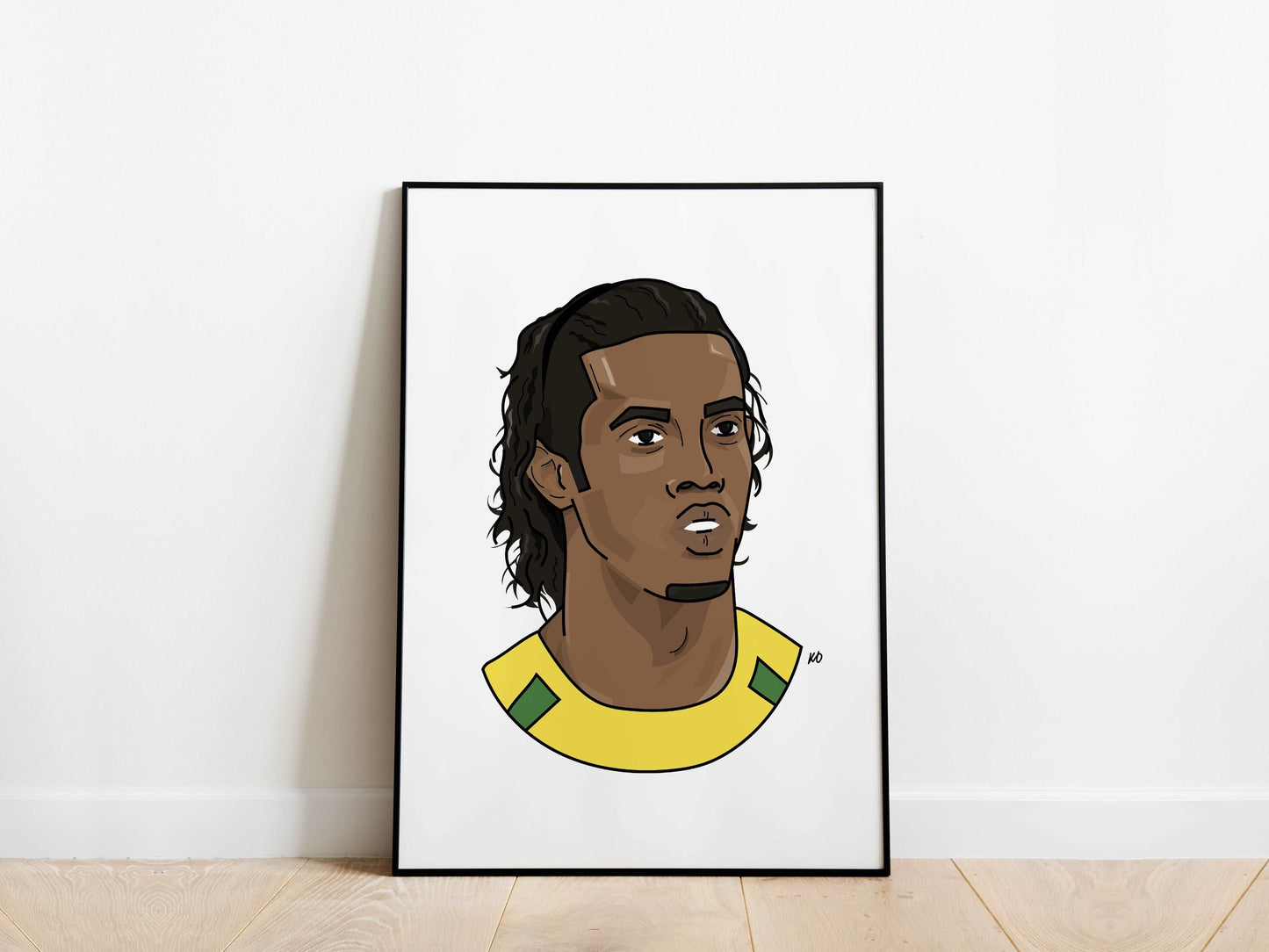 Ronaldinho Portrait Brazil Poster - KDDesigns6