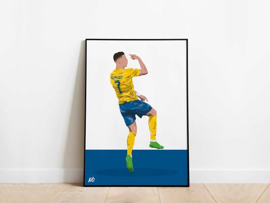 Cristiano Ronaldo Sui Celebration Al-Nassr FC Poster - KDDesigns6