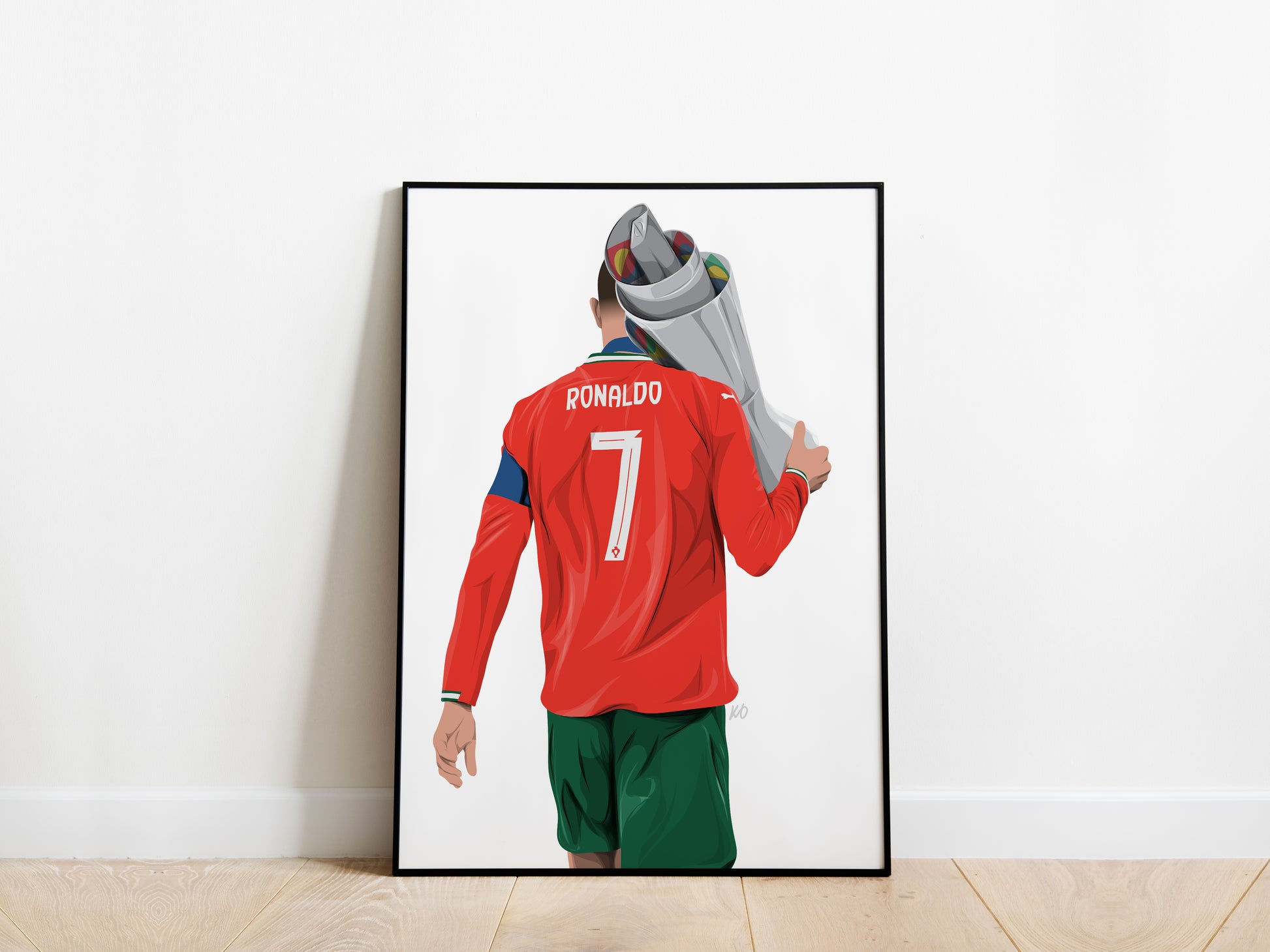 Cristiano Ronaldo Nations League 2025 Trophy Portugal Poster - KDDesigns6
