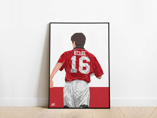 Roy Keane Manchester United Poster - KDDesigns6